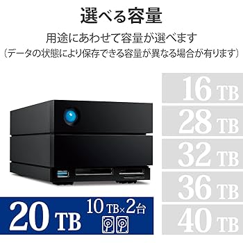 【未使用】LaCie 2big Dock TB3 20TB 外付けハードディスク Amazon.com: LaCie Seagate 2big Dock 20TB External HDD